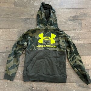 Boys Under Armour Camo Hoodie with Logo
